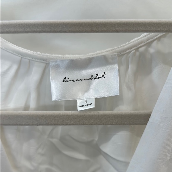 White Ruffled Tie Top - Picture 2 of 4